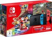 Bol.com Nintendo Switch Mario Kart 8 Deluxe + 3 maanden Online Lidmaatschap Bundel - Blauw / Rood aanbieding