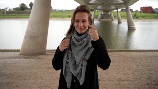 Cardigan Long Knit Factory Alex - Beige - 36/38