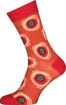 Spiri Ibiza Socks The All Seeing Eye - unisex sokken - oranje - groen en rood - Maat: 36-40