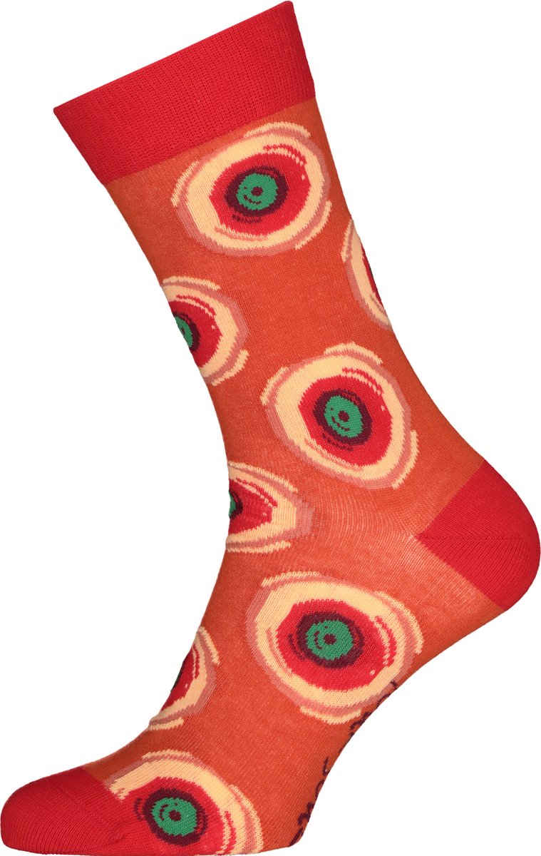 Spiri Ibiza Socks The All Seeing Eye - unisex sokken - oranje - groen en rood - Maat: 36-40