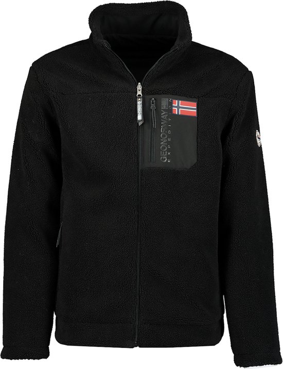 Fleece Vest Teddy Gevoerd Heren Zwart Geographical Norway - 3XL | bol.com