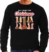 All I want for Christmas zijn piemels fout Kerst sweater - zwart - heren - gay kerst trui / penis Kersttrui / outfit M