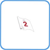 Kleine witte vlaggen - Genummerd van 1 tot en met 9 - Set van 9 stuks