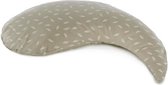 THERALINE Voedingskussen Yinnie dansbladeren taupe 135x35cm