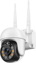 DrPhone IPCAM3 – PTZ 1080P – Full HD 3MP  - Camera 355 ° - Wifi Camera - Buitencamera – Bewakingscamera – IP66 Waterdicht - Inclusief App -Wit