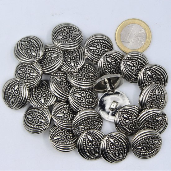 20 STKS Metalen Blazer Knopen Set, Zilver Witte Knopen, Vervanging Jeans Knopen, Dames En Mannen Jeans Kleding Benodigdheden