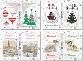 MGPcards - 40 Luxe Kerstkaarten met envelop - Mix - Folie