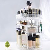Make-Up Organizer Transparant en Draaibaar - Skincare Organizer - Beauty en Parfum Organizer - 360° Roterend - Opbergbox Make up - Opbergdoos Cosmetica - Voor Badkamer en Make up Tafel