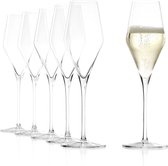 Stölzle Lausitz champagne glazen Quatrophil 290ml I champagne flutes set van 6 onbreekbare I mousserende wijnglazen 6 stuks vaatwasmachinebestendig I edele kristallen glazen zoals handgeblaze