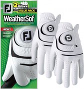 Footjoy - WeatherSof - dames golfhandschoen - wit- maat Large - 2 pack