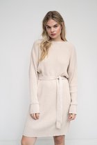 COTTON CARDIGAN DRESS | Sand