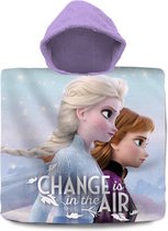 Disney badponcho Frozen II 120 x 60 cm katoen paars