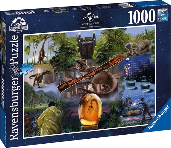 Foto: Ravensburger puzzel jurassic park legpuzzel 1000 stukjes