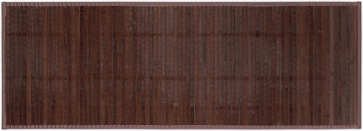 Relaxdays bamboe badmat - douchemat - antislip - saunamat - diverse groottes - donkerbruin - 53 x 152 cm