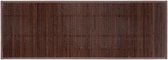 Relaxdays bamboe badmat - douchemat - antislip - saunamat - diverse groottes - donkerbruin - 53 x 152 cm