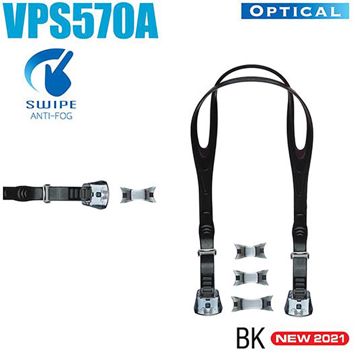 VIEW zwembril strap kit VPS570A kleur zwart