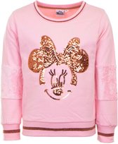 Disney Minnie Mouse Sweater - Roze/Goud - Pailletten - Katoen - Maat 98 (tot 3 jaar)