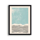 Poster Kunst Abstracte Lijnen Branding met de Zee - Abstract / Lijnen Poster - Kunst - 30x21cm A4 - PosterCity