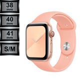 Compatible Apple Watch Bandje - Silicone Sportbandje - Apple Watch Series 1/2/3/4/5/6/SE/7 - 38/40/41mm S/M - Vintage Rosé