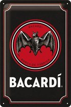 3D metalen wandbord "Bacardi" 20x30cm