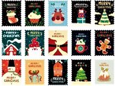 Kerststickers Merry Christmas - 46 stuks - Leuk voor o.a. bulletjournal, scrapbooking  en kerstpost. Kerst stickers