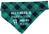 Puppuccino Bandana - honden halsdoek - honden bandana - Knoopbandana - kerst cadeau vrouwen - hondenliefhebber