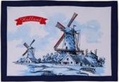 Theedoek molen Holland 50x70cm. 100% katoen.