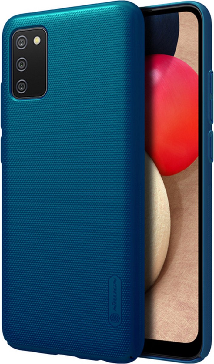 Nillkin Super Frosted Shield Back Cover - Geschikt voor Samsung Galaxy A02S - Blauw