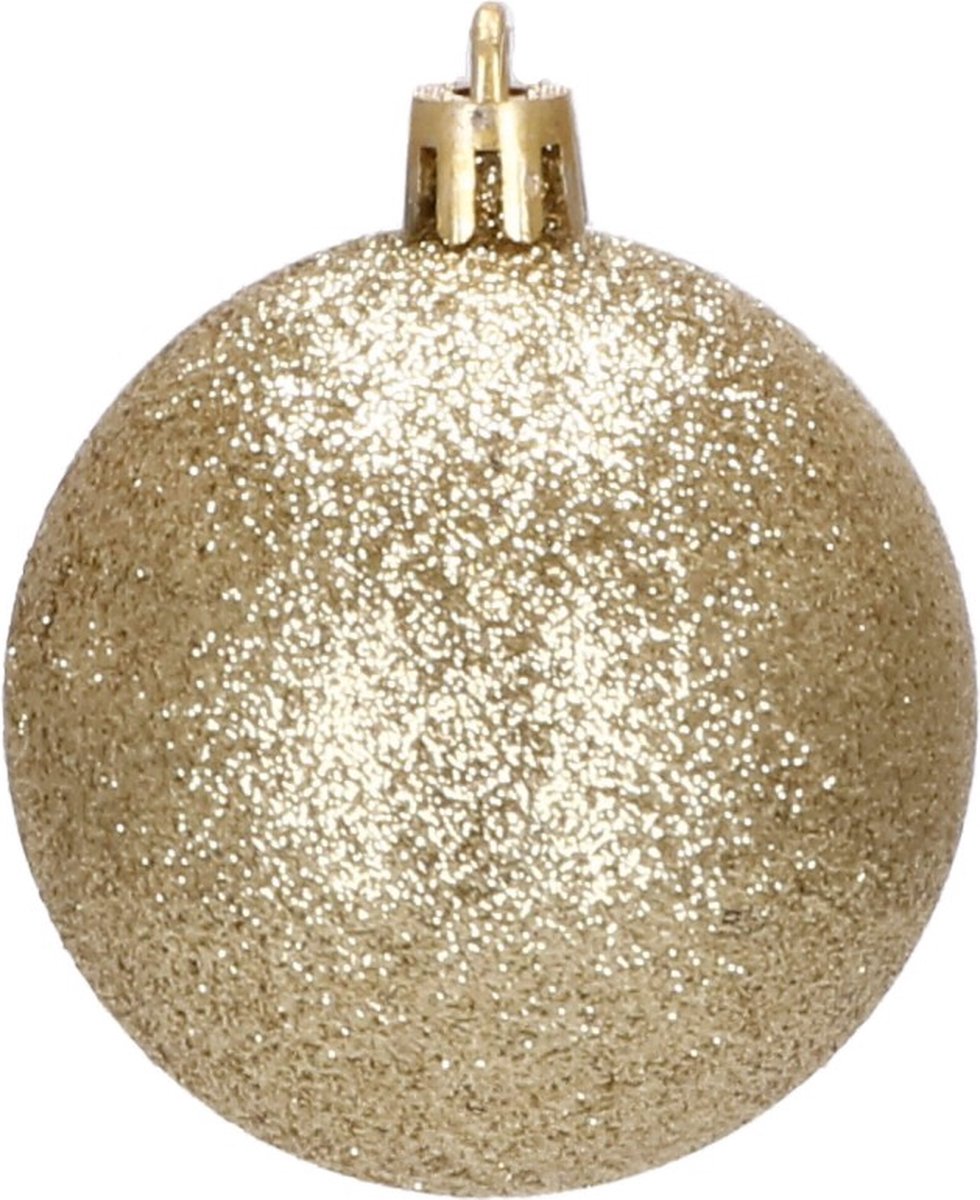 Springos Kerstballen | Kerstversiering | Onbreekbaar | 77 Stuks | Goud/Wit – foto 2