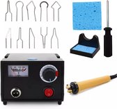 BrightWise® Professionele Houtbrander set Incl. 10 opzetstukken - Houtbrander voor hobby - Soldeerbout elektrisch - Soldeerset Pyrografie - Soldeerstation – Soldeerpistool - Volledige set