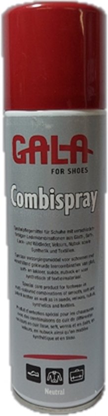 Gala Combi Spray transparent 250ml - le cuir dans différentes combinaisons de couleurs rafraîchit et prends soin de toi avec ce super spray de Gala