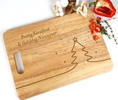 Grote snijplank - kerstcadeau - kerstboom gravure - 39x28cm - Snijplank - Houten snijplank - Kerst cadeau