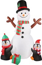 Carand® Opblaasbare Sneeuwpop - Met LED verlichting - Waterbestendig - Inclusief Zandzakken, Grondpinnen en Luchtblazer - Voor Binnen en Buiten