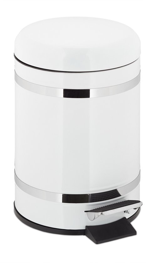 Retro pedaalemmer 20 liter Wit