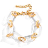 Clear x Gold chain bracelet - armband - dames - fashion