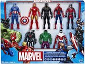 Marvel Superhelden Set - Actie figuur - Avengers EndGame - Kunststof - Spiderman / Hulk / Ant man / Iron man / Falcon / Captain America / War Machine / Black Panther -  Set van 8