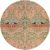 Walljar - William Morris - Peacock and Dragon II - Muurdecoratie - Forex wandcirkel