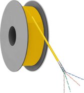 Netwerkkabel - Cat 5e - F/UTP - Flexibele kern - CCA - 5.3mm - 100 meter - PVC - Op rol - Geel - Allteq