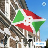 Vlag Burundi 100x150cm - Glanspoly