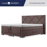 Luna Bedden - Boxspring Nova - 200x200 Elektrisch Bruin Ruiten