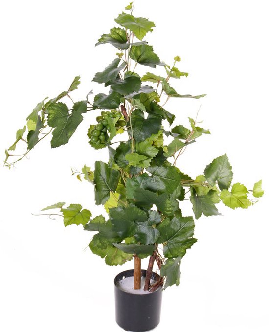 Druivenplant - kunstplant - 79 bladeren, 2 trossen - 90cm, UV bestendig