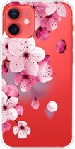 iPhone 13 - hoes, cover, case - TPU - Transparant - Kersenbloesem