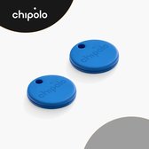 Chipolo One - Bluetooth GPS Tracker - Keyfinder Sleutelvinder - 2-Pack - Blauw