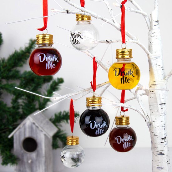 Gift Republic Boules de Boules de Noël Alcoolisées – 6 Pièces – Fournies Sans Alcohol