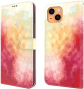 iPhone 13 - Flipcover hoes, case, bookcase - TPU - Geschilderd patroon - Roze