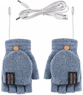 Vitafa Verwarmde Handschoenen Heren - Winter - Handschoenen met verwarming - Voor heren en dames - Verwarmde wanten - USB oplaadbaar - Blauw
