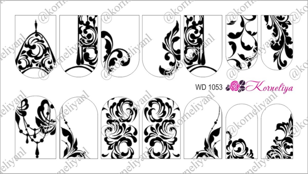 Goedkoopste Water Decal - Nail Wrap WD 1053