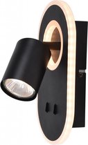 Brilliant lamp, Kimon LED wandspot, zwart, 1x PAR51, GU10, 5W geschikt voor reflectorlampen, draaibare kop