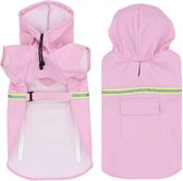 Isomes Regenjas voor Honden - Reflecterende Regenjas - Water- en Winddicht - voor Alle Honden - Roze - Maat L