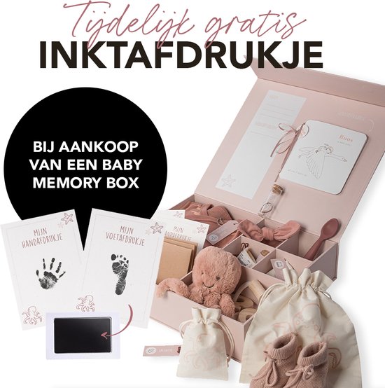 Baby Memory Box – Herinneringsdoos - Kraamcadeau - Baby Geschenkset - Babyshower cadeau